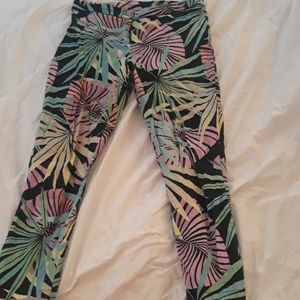 Topshop palm tree cropped pants
